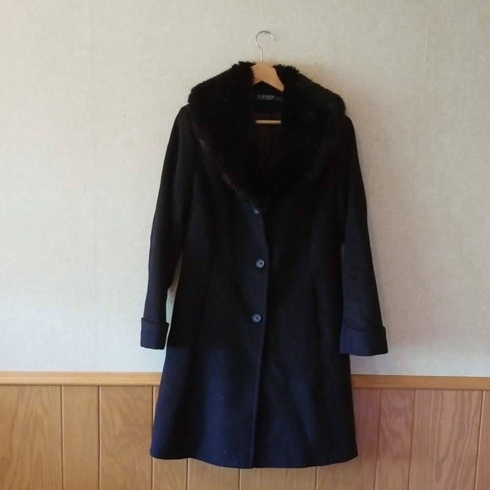 Lauren Ralph Lauren Black Coat Size 14